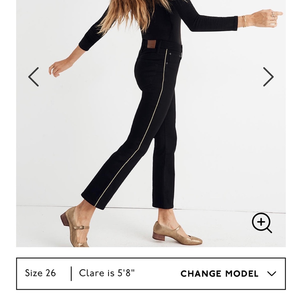 Madewell Cali-Demi Boot jean: gold piping edition